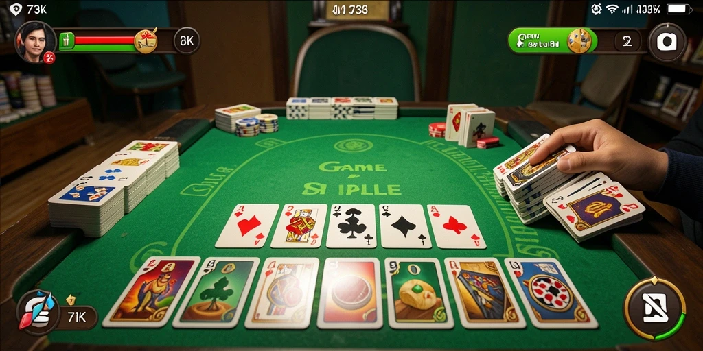 Tampilan gameplay Gaple yang menarik di 73K.