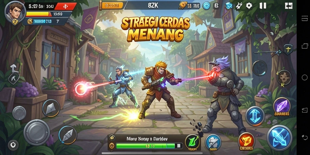 Screenshot utama <strong>8ZK</strong> menampilkan aksi pertempuran yang epik.