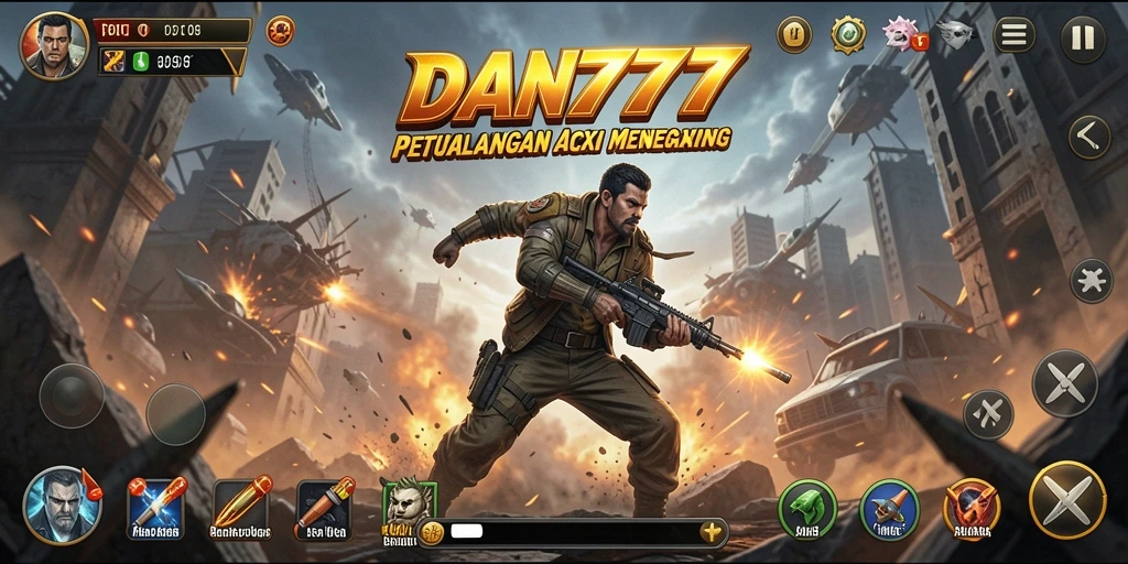 Screenshot menampilkan pertarungan mendebarkan dalam DAN777.