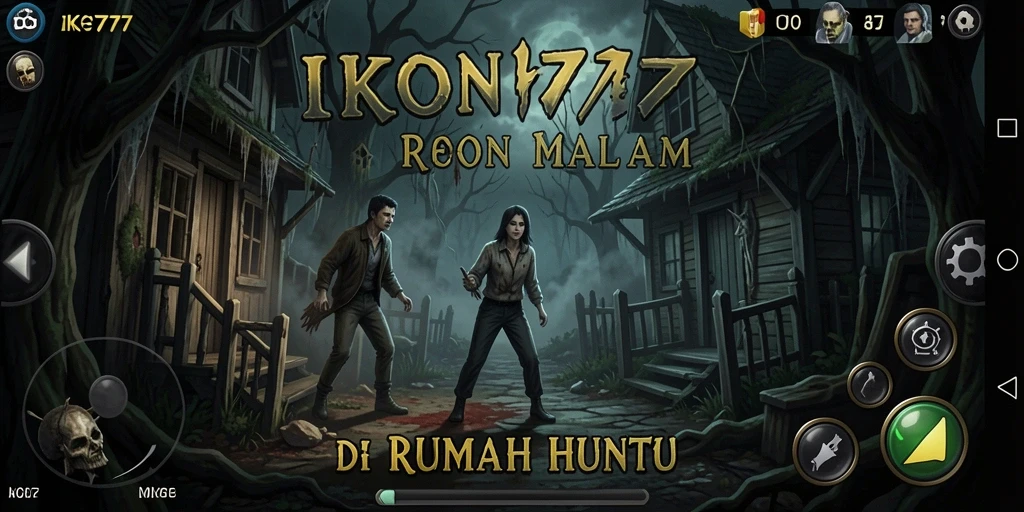 Tangkapan layar menampilkan suasana seram dari gameplay IKON777.
