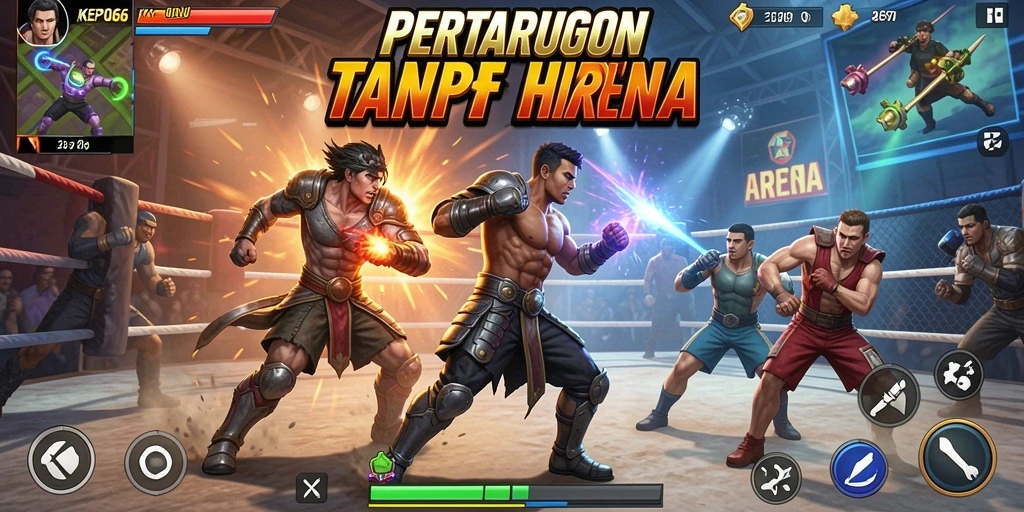 Screenshot KEPO66 menunjukkan pertarungan seru dengan karakter yang dinamis.