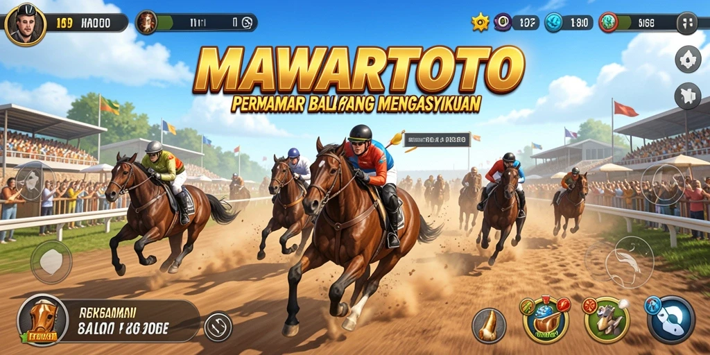 Screenshot gameplay <strong>MAWARTOTO</strong> menampilkan aksi balapan yang mendebarkan.
