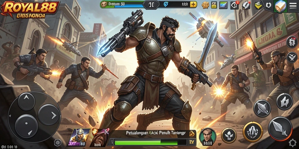 Tampilan gameplay seru dan menegangkan dalam ROYAL88.