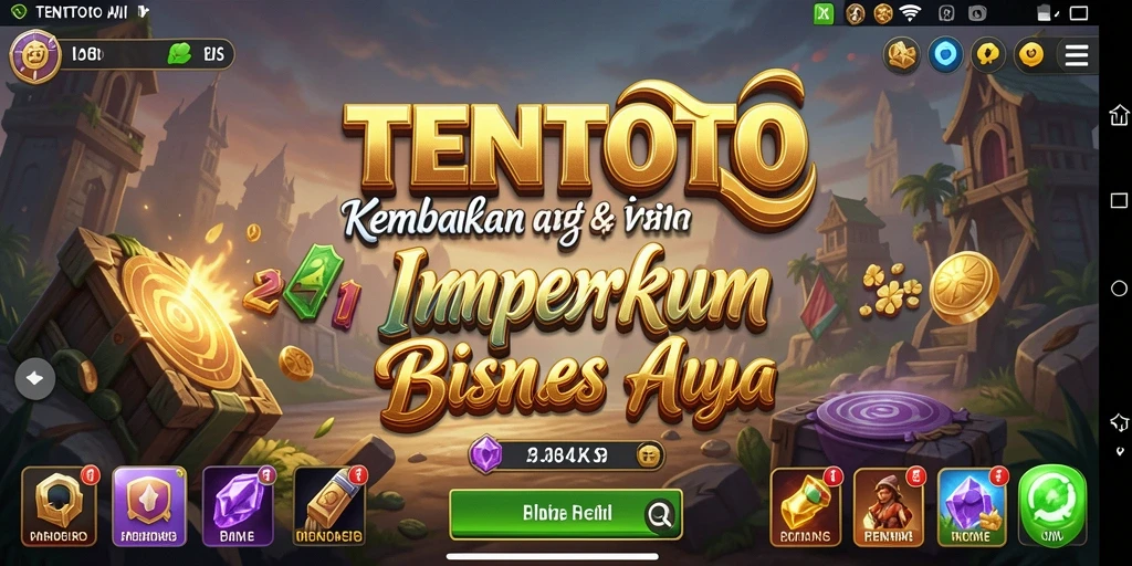 Screenshot gameplay TENTOTO menunjukkan dinamika bisnis yang menarik.