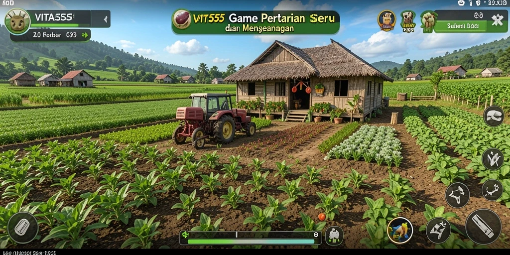 Gameplay seru di VITA555 dengan pertanian yang asri.